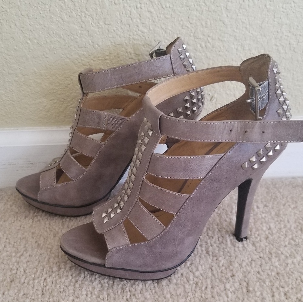 Steve Madden Hailley Ankle Strap Platform Gray 6